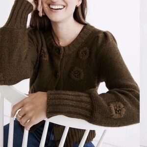 Madewell brown Green Knit Cardigan